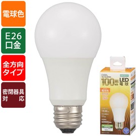 Ohm (OHM) LDA11L-G AG52 06-3294 Electric LED Bulb, E26, 100 Type, 100 Watt Type, 100 W, Compatible with Enclosed Fixtures, Omnidirectional, Bulb Color, 5 Year Warranty