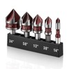 MELSTOM 5 Pcs Countersink Drill Bit Set, 82-Degree HSS Drill