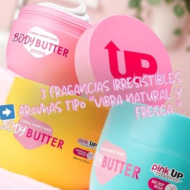 PINK UP | Body Butter | Textura cremosa intensa | Hidratación profunda al instante | Piel suave, radiante y protegida | Crema corporal | Body lotion | 200 ml | Aroma Pink Scent | Modelo PKSK70