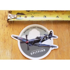 Spitfire Sticker WWII Plane Decal. Vintage Aircraft