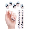 Wahrshei Semi Cured Gel Nail Strips, 20pcs French Strip Gel