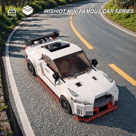 Wishiot Speed Champio-n Cars Building Block Set for Nissan GTR Car Model 27031 Race JDM Car Building Sets Mini Famous car Series with Display Case for Kids 8+(356PCS)