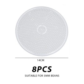 JTMKYO 8PCS 5mm Plastic Bead Boards for Children, Educational Games Transparent Puzzle, Plastic Bead Boards Beads, Handmade Art Products