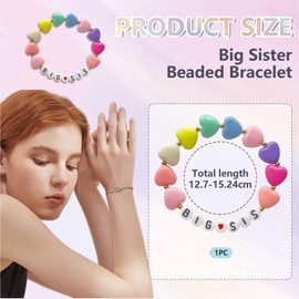 Kotkiddy Big Sister Gift for Sister, Big Sister Bangle, Little Sister Gifts for Sisters for Little Girls, Big Sister Announcement (17.5 cm), Acrylic