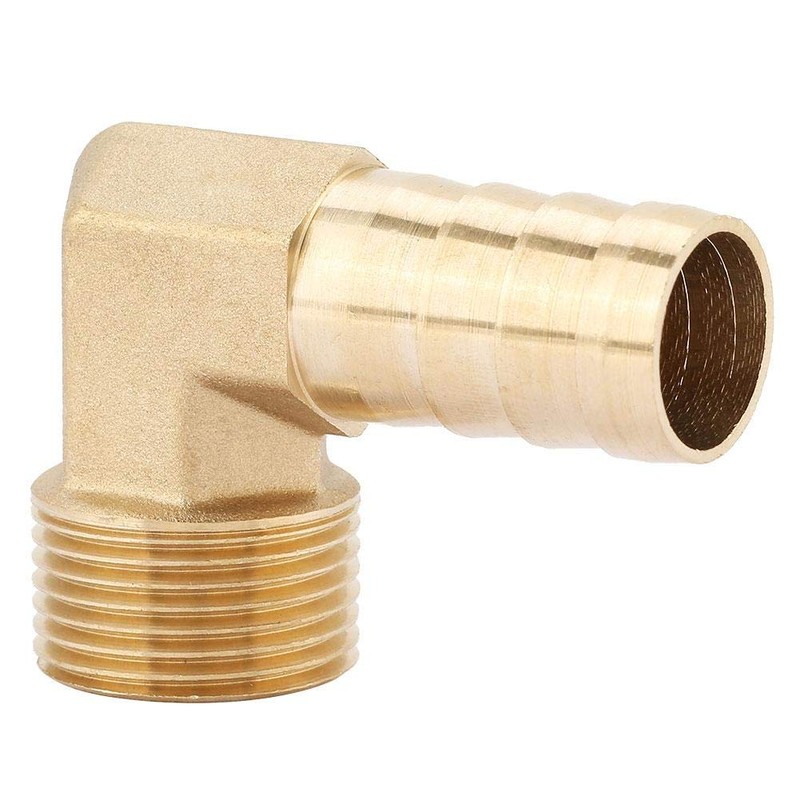 Hilitand 3/4" Brass Hose Barb, Fitting Elbow, 90 Degree Elbow
