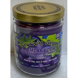 Smoke Odor Exterminator 13oz Jar Candle, Groovn Grape Two Pack.