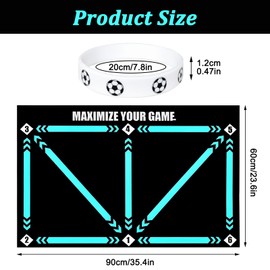 Fussball Matte mit 1 stück Fußballarmband, Fussballmatte Training Fußballmatte Fussball Matte Training Fussball Matte Ballkontrolle, Geschenke für Fußballliebhaber.