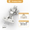 Furniware 2 pcs Soft Close Cabinet Hinges,110°Inset Cupboard Wardrobe Doors