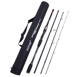 Goture O-Ring Travel Fishing Rod 4 Piece Pole Spinning 30-ton Carbon Matrix with Portable Fishing Case 9'0"