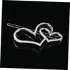 DOITOOL 3pcs Rhinestone Double Hearts Hair Clip for Women and
