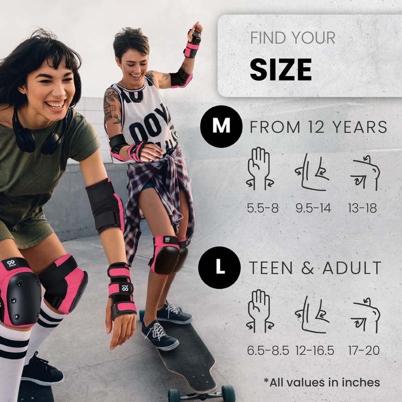 99FLIPS Skate pads adult - Knee and Elbow Pads incl.