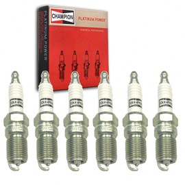 6 pc Champion Platinum Spark Plugs compatible with Ford Escape 3.0L V6 2001-2012