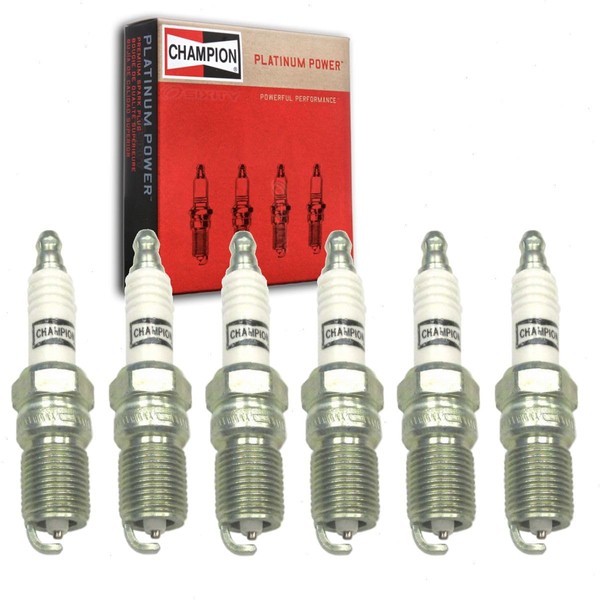 6 pc Champion Platinum Spark Plugs compatible with Ford Escape