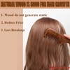 Moreinday Wooden Comb for Women Hair Growth, Medium Wide Tooth