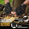 HANDLANDY Fingerless Work Gloves for Men Women, Padded, Non-Slip, Shockproof,