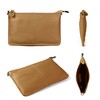 befen Cognac Brown Wristlet Clutch Wallet Purses Small Envelope Crossbody