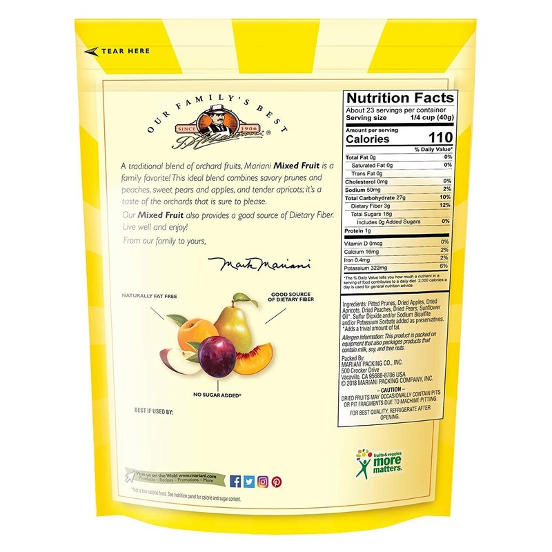 MARIANI PERMIUM MIXED FRUIT GOOD SOURCE OF DIETARY FIBER/32 OZ