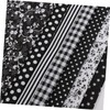 TEHAUX 7pcs Cotton DIY Patchwork Fabric Sheets Decorative Quilting Squares