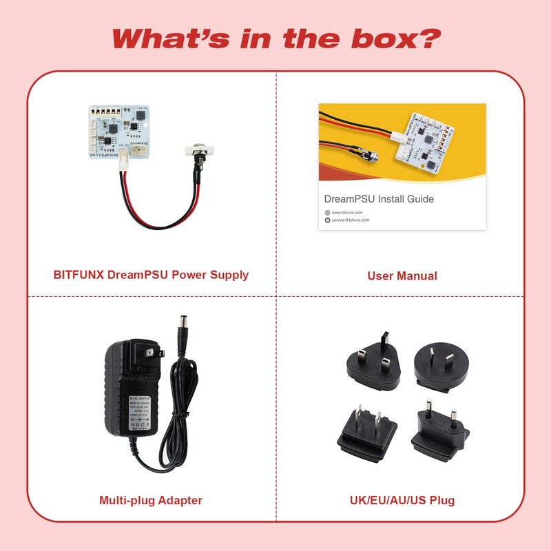 BITFUNX DreamPSU2.0 Power Supply 12V Replacement Kit - Fully Compatible