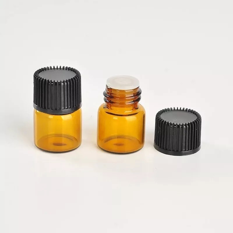 Meliars Frasco Gotero Vial 1 Ml Cristal Ambar Paquete 300