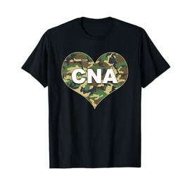 CNA Camo Camouflage Certified Nursing Assistant Heart T-Shirt