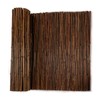 Carbonized Bamboo Fence 4ft x 8ft, Natural Outdoor Privacy Screen