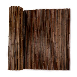 Carbonized Bamboo Fence 4ft x 8ft, Natural Outdoor Privacy Screen Roll