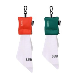 SEIBER Eyeglass Cleaning Microfiber Cloth - with Neoprene Pouch | 7 x 7 inch Glasses Cleaning Cloth for Sunglasses,Laptops, Cameras,Screen | Self-Closing Bottom(2PCS,OR GRN)