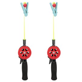 QANYEGN 2Pcs Mini Crab Fishing Rod, Children Ice Fishing Pole, Outdoor Fishing Pole for Ice Fishing Kids Fishing
