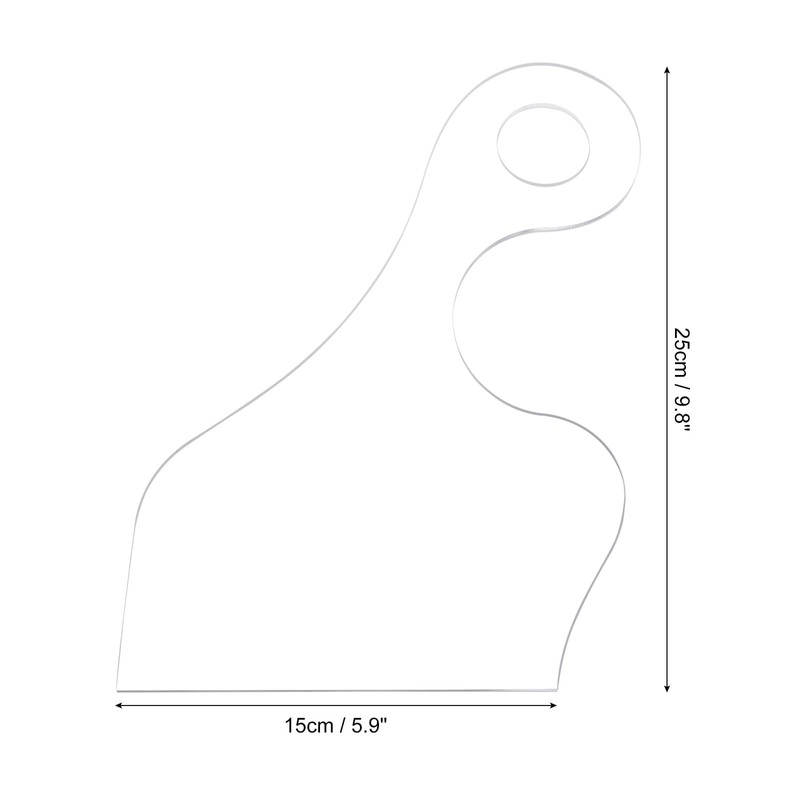 sourcing map 5.9" x 9.8" Charcuterie Board Template Acrylic Handle