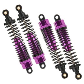 4pcs Shock Absorber, Shock Absorber Springs RC Car Shock Absorber for 1/10 RC Car(Purple) Rc Shocks Rc Shocks 1/10 Rc Crawler Shocks 90Mm Rc Shock Oil