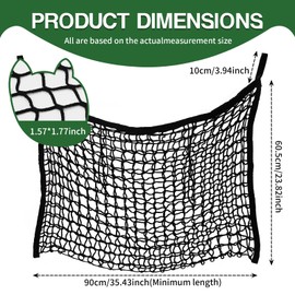 USUNFARM 2PCS Horse Hay Net Slow Feed Bag ，Easy to Hang Hay Bags for Horses with Large Capacity for Horse Feeder Full Day Feeding (Black)