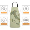 BGBDEIA Italian Map Kitchen Apron for Women Men, Unisex Adjustable