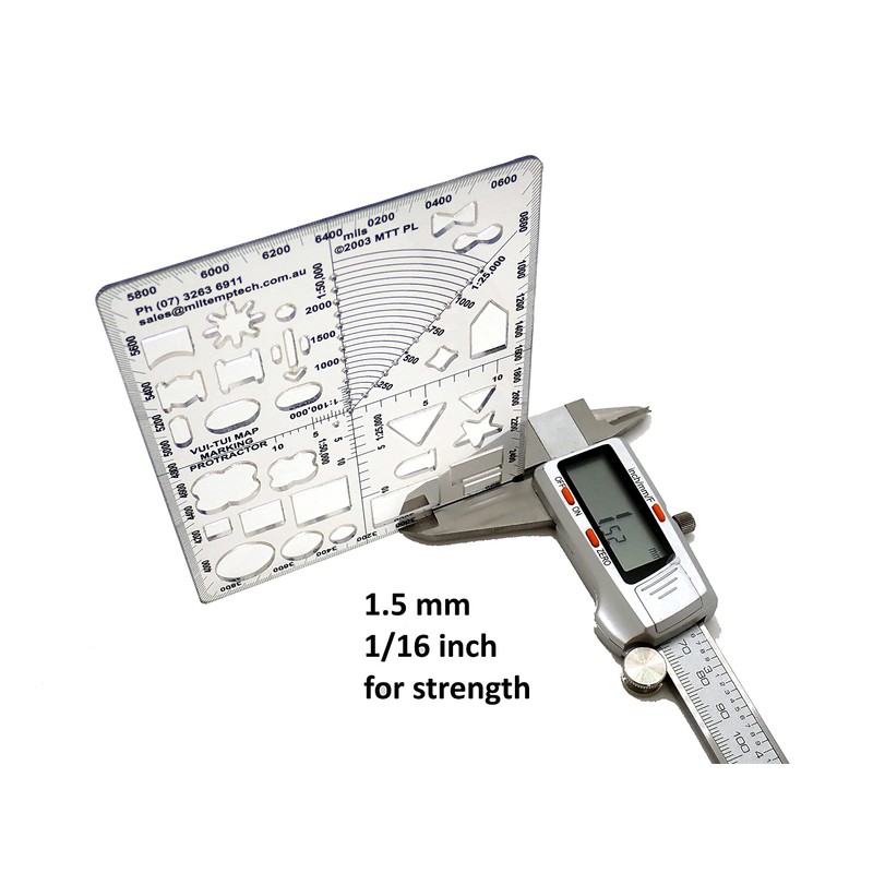 MTT PL - Vui-Tui Map Marking Protractor for Military map
