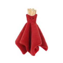 Apricot Lamb Pommes Frites Food Soft Safety Blanket Comforter for Babies, Plush Cuddly Blanket, Soothing Cloth for Baby Boys and Girls, 35 x 35 cm
