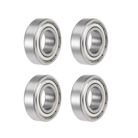 sourcing map 6004ZZ Deep Groove Ball Bearings Z2 20mm X 42mm X 12mm Double Shielded Carbon Steel 4pcs