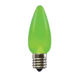Brilliant Brand Lighting Green C9 LED Christmas Light Bulbs (25 Pack) - Smooth Frosted
