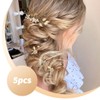 KEWUF 5 Stück Hochzeit Haarschmuck, Perlen Braut Haarnadeln Gold Brautschmuck