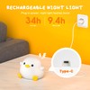 UNEEDE LED Cute Bean Duck Night Light, DoDo Duck Silicone