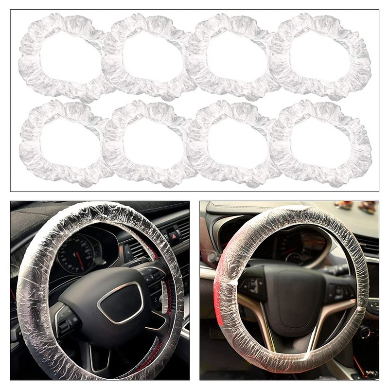 100PCS Disposable Steering Wheel Cover Universal Disposable Steering Wheel Cover