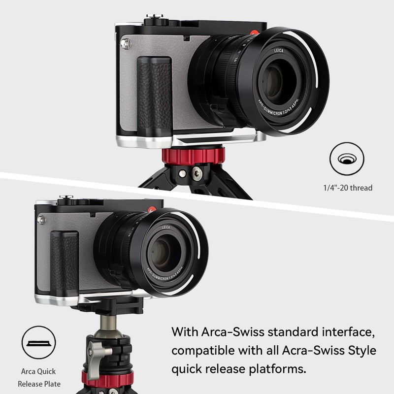 Haoge HG-Q3W カメラブラケットホルダー ハンドグリップ Leica Q3 Q3-43カメラボディ用に設計