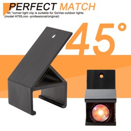 45°Angle Light Clips for Govee Outdoor Lights, Permanent Installation, for Govee Elite H805 and Non-pro/Original RGBIC H705 Permanent Outdoor Lights