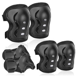 GXGM 6 Piece Set Knee Pads, Protective Gear for Kids, Knee Pads for Boys and Girls and Elbow Pads with Wrist Guards for 3-12 Years for Skating and Cycling Outdoors