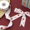 Pastel Red and Pink Strawberries with Polka Dot on White