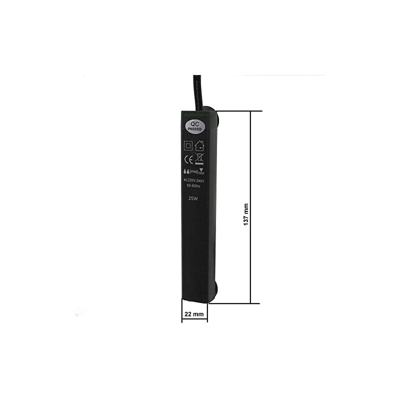 Mini Aquarium Heater Rod 25 W for Small Pools up