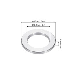 PATIKIL M10 Aluminum Spacers, 6pcs 3/8" x 5/8" Round Metal Spacers for 3/8 or M10 Screw Bolts, Unthreaded Standoff Bushing 3/32"L, 10.2x16x2.5mm