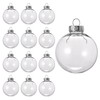THE TWIDDLERS - 15 Pack Christmas Fillable Clear Plastic Baubles,