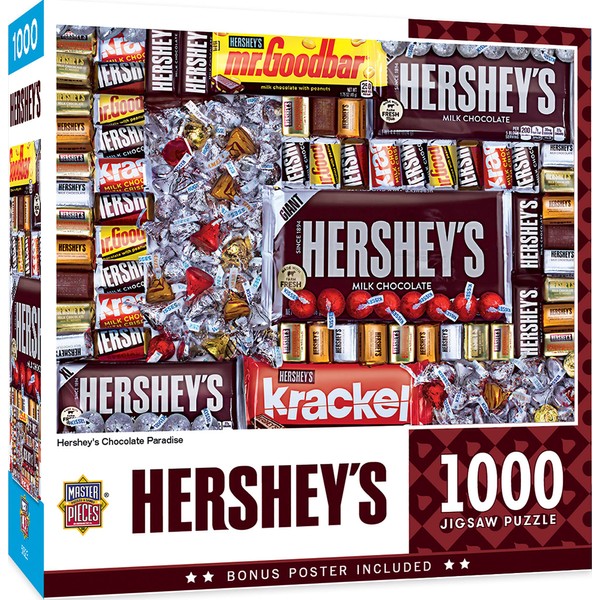 Masterpieces 1000 Piece Jigsaw Puzzle for Adults, Family, Or Kids - Hershey's Chocolate Paradise - 19.25"x26.75"