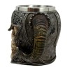 Ebros Gift Viking Warrior Skull With Battle Helmet Beer Stein