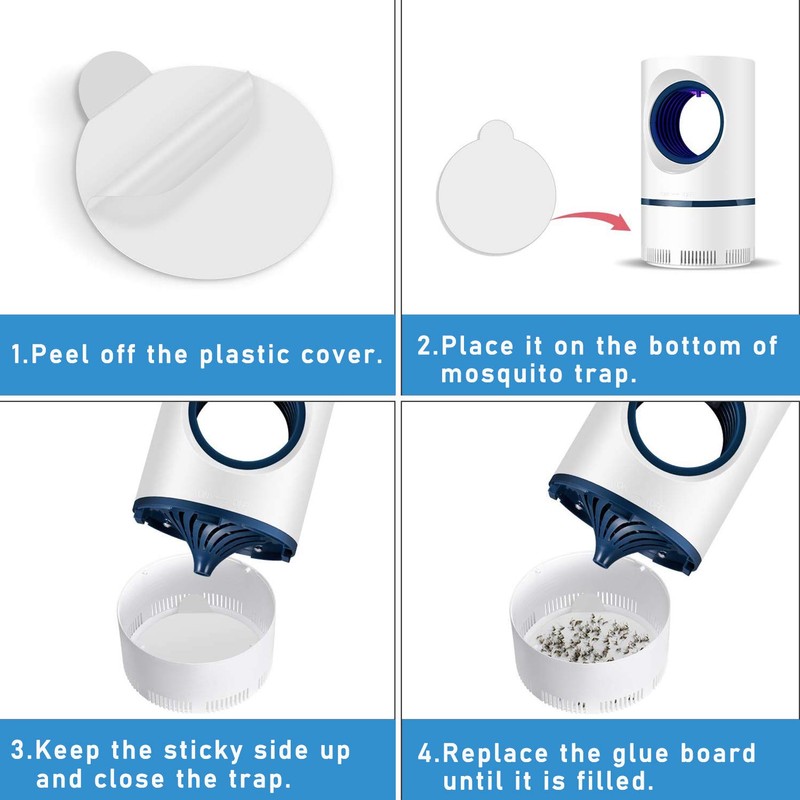 Mosquito Trap Sticky Refillable Glue Boards 12 Pack, 4.13" Fits